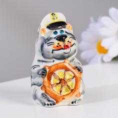 Сувенир "Кот Юнга", гжель цвет No Brand