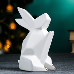 Копилка "Заяц оригами" белый, 18 х13х10см No Brand