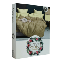 Комплект постельного белья ОТК Love story евро жаккард полисатин 70x70 см