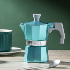 Кофеварка гейзерная Magistro Azure, на 1 чашку, 50 мл No Brand