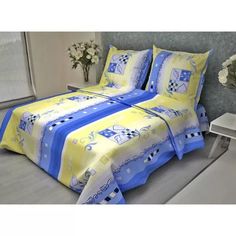 Наволочка 40х60 бязь (1 шт) на клапане Ладога синий Ивановотекстиль