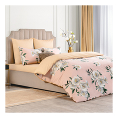 Комплект постельного белья Estia Манолия семейный хлопок бежевый