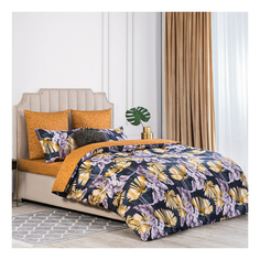 Комплект постельного белья Estia Мускато евро хлопок оранжевый