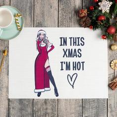 Новогодняя салфетка на стол I am hot ПВХ, 40х29 см Доляна