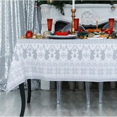Скатерть "Рождественские Елочки" 110х146 см, 100% хлопок, 164 г/м2 No Brand