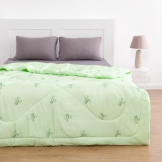 Одеяло Бамбук 140x205 см, полиэфирное волокно 200 гр/м, пэ 100% No Brand