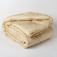 Одеяло Эконом Верблюжья шерсть 140x205 см, полиэфирное волокно, 200г/м2, пэ 100% No Brand