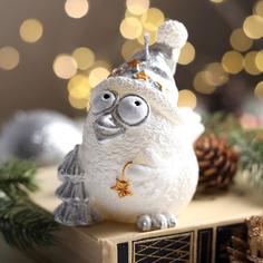 Свеча декоративная "Снежная птичка", 9x5,8x8,9 см No Brand