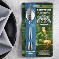 Ложка с гравировкой именная с 23 Февраля "Дмитрий" Семейные традиции