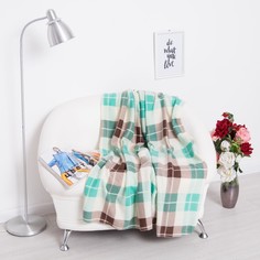 Плед Casa Conforte Бостон 130х170см, флис 180г/м 100% полиэстер