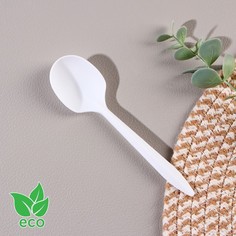 Ложка столовая одноразовая «БИО ЭКО стандарт S», цвет бежевый (50 шт) No Brand