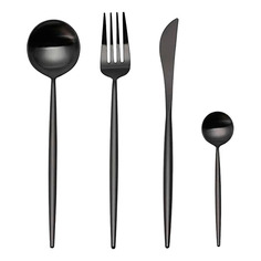 Набор столовых приборов Maison Maxx Modern Flatware Set Black