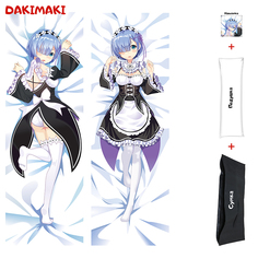 Наволочка + подушка + сумка Дакимакура Рем 0119 180x60 Dakimaki