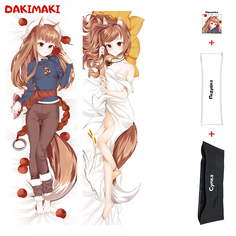 Наволочка + подушка + сумка Дакимакура Холо 0417 180x60 Dakimaki
