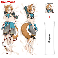 Наволочка + подушка Дакимакура Горо Геншин 0939 180x60 Dakimaki