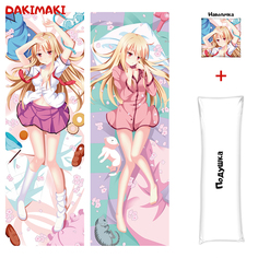 Наволочка + подушка Дакимакура Маширо Шина 0236 150x50 Dakimaki