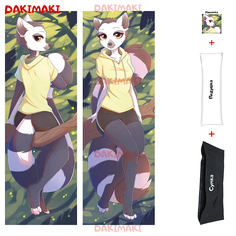 Наволочка + подушка + сумка Дакимакура фурри Лемур 0669 150x50 Dakimaki