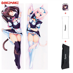 Наволочка + подушка + сумка Дакимакура Чокола и Ванилла 0717 150x50 Dakimaki