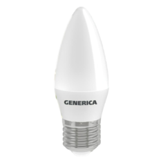 Светодиодная лампа GENERICA C35 свеча 8Вт 230В 4000К E27 LL-C35-08-230-40-E27-G IEK
