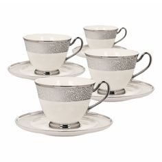 Чайный сервиз Macbeth bone porcelain Crackle 6 персон 12 предметов