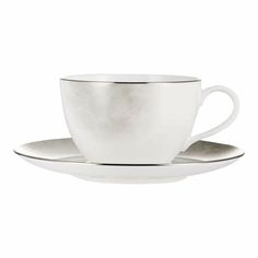 Чайная пара Narumi Лабиринт 280 мл бело-бежевая