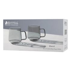 Кружки Maxwell & Williams Blend sala 400 мл серые 2 шт