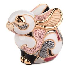 Статуэтка De Rosa Кролик F134 керамика 8 х 10 х 12 см Lady Pink