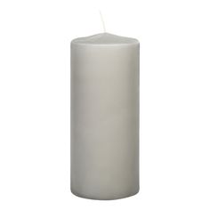 Свеча декоративная Mercury Deco matt pillar 8x18 см серая