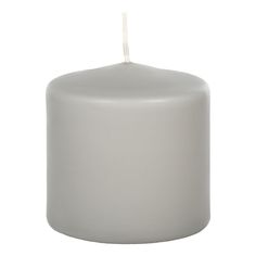 Свеча декоративная Mercury Deco matt pillar 8x7 см серая