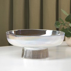 Ваза для фруктов «Камелия», 26x11 см, цвет перламутровый No Brand