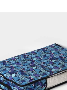 Кофр для хранения вещей «Тропики», 80x45x15 см, цвет синий Доляна