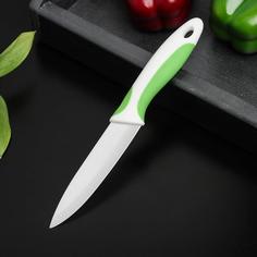 Нож керамический Доляна «Умелец», лезвие 10 см, цвет зеленый
