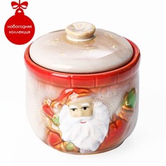 Сахарница керамическая «Дед Мороз», 550 мл No Brand