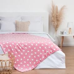 Плед Этель Love 85x100 см, велсофт, 190 гр/м2 No Brand