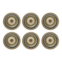 Тарелки закусочные Mix & Match Home Олимп 20,5 см сине-желтые 6 шт