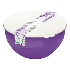 Миска Полимербыт Lavender с крышкой сиреневая 2 л