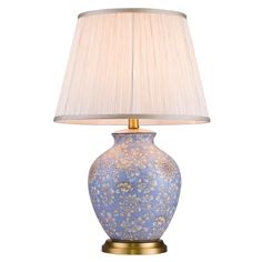 Лампа настольная Lucia tucci Harrods t937.1 E27 60W белая с синим 61 х 40 см