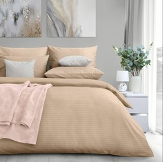 Комплект постельного белья Verossa, 747404 норд, Bronze, евро, сатин, бежевый