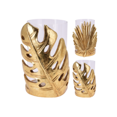 Подсвечник Home Collection Black & Gold Декоративный 10х10х15 см 1 шт