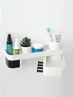 Многофункциональная полка для ванной oqqi Угловая полка 4884black