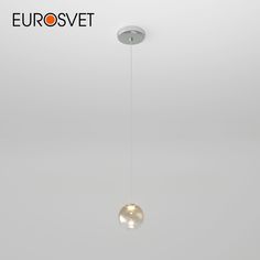 Подвесной светильник Eurosvet Wonder 50234/1 LED с янтарным стеклянным плафоном 4200К