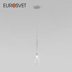 Подвесной акцентный светильник Eurosvet Folio 50224/1 хром стеклянный прозрачный плафон G9
