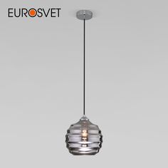 Подвесной акцентный светильник Eurosvet Ice 50239/1 бронза дымчатый стеклянный плафон E27
