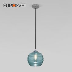 Подвесной акцентный светильник Eurosvet Ice 50239/1 бронза зеленый стеклянный плафон E27