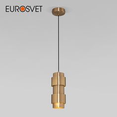 Подвесной акцентный светильник Eurosvet Mark 50235/1 латунь с металлическим плафоном GU10