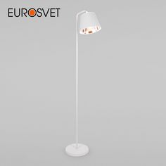 Торшер Eurosvet Montero 011351 белый с металлическим абажуром E27