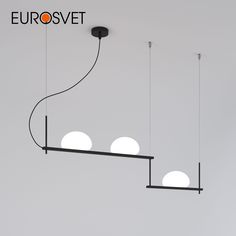 Подвесной светильник Eurosvet Stair 70145/3 черный с белыми матовыми плафонами G9