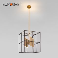 Потолочный светильник Eurosvet Adamson 70142/8 латунь с металл. плафонами лофт GU10