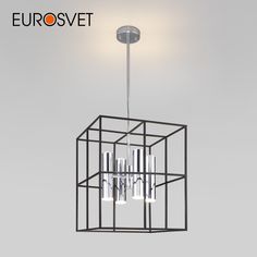 Потолочный светильник Eurosvet Adamson 70142/8 хром с металл. плафонами лофт GU10
