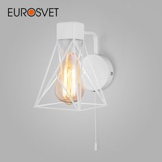Настенный светильник Eurosvet Trappola 70107/1 белый в стиле лофт из металла E27